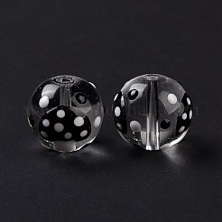 Glass with Enamel Beads&nbsp;LS-LAMP-P058-01H