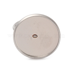 Tarnish Resistant 304 Stainless Steel Open Cuff Ring Components&nbsp;STAS-B072-09G-P