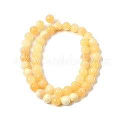 Natural Yellow Jade Beads Strands&nbsp;G-Q462-8mm-36