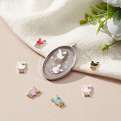 30Pcs 6 Colors Alloy Clear Rhinestone Cabochons&nbsp;FIND-OC0001-67