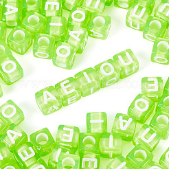 100Pcs 5 Colors Transparent Acrylic Beads&nbsp;TACR-TA0001-55A