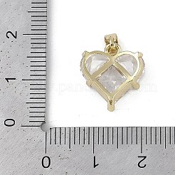 Rarl 18K Gold Plated Brass Micro Pave Cubic Zirconia Charms&nbsp;KK-Z078-31G-02