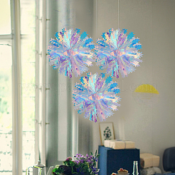 PET Snowflake Pendant Decorations&nbsp;AJEW-WH20020-014A