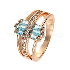 Brass Micro Pave Cubic Zirconia Finger Rings&nbsp;WG79A1E-01
