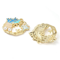 Rack Plating Alloy Enamel Pendants&nbsp;X-FIND-Q099-08B-01