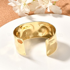 Rack Plating Brass Wide Cuff Bangles&nbsp;BJEW-D057-03G