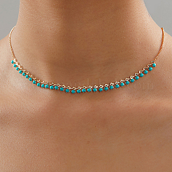 Chic Brass Enamel Link Chain Necklaces for Women&nbsp;BL9901
