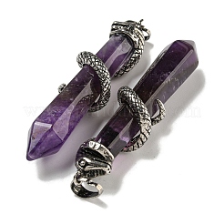 Natural Amethyst Pointed Big Pendants&nbsp;G-F766-07AS-03