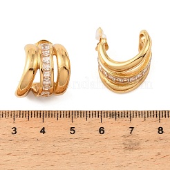 304 Stainless Steel & Clear Cubic Zirconia Stud Earrings&nbsp;SA-G003-03G