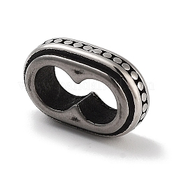 Retro 304 Stainless Steel Slide Charms/Slider Beads&nbsp;STAS-L274-023AS