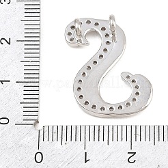 Brass Micro Pave Clear Cubic Zirconia Pendants&nbsp;CU-CBA8481-01P-S