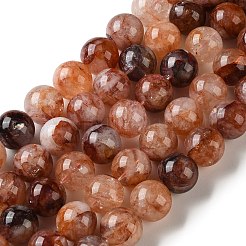 Natural Hematoid Quartz/Ferruginous Quartz Beads Strands&nbsp;G-H343-D14-16mm