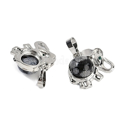 Natural Snowflake Obsidian Pendants&nbsp;G-I374-A-P03