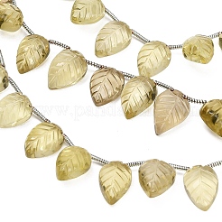 Natural Lemon Quartz(Heated) Carved Beads Strands&nbsp;GG-CBA0C95-E05