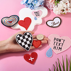 8Pcs 8 Styles Computerized Embroidery Cloth Patches&nbsp;PATC-TA0001-38B