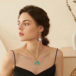 4 Pairs 4 Styles Sport Theme Wood Heart Dangle Earrings for Women&nbsp;EJEW-FI0001-55