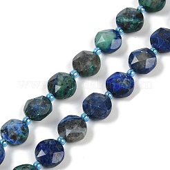 Natural Chrysocolla and Lapis Lazuli Beads Strands&nbsp;G-C116-A18-01