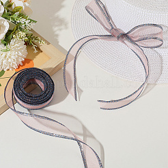 Sparkle Polyester & Metallic Mesh Ribbon for Bowknot Making&nbsp;OCOR-WH20007-19D