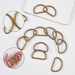 20Pcs Iron D Rings&nbsp;IFIN-SP0001-21B-AB