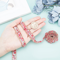 Glass Hotfix Rhinestone Beaded Trim&nbsp;DIY-WH0188-11