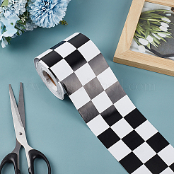 20M Tartan Pattern Paper Bulletin Board Borders Ribbon&nbsp;DIY-WH0349-525