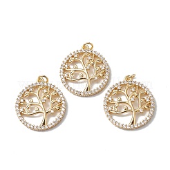 Brass Micro Pave Cubic Zirconia Pendants&nbsp;KK-E003-06G