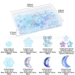 126Pcs 10 Styles Transparent Glass Beads&nbsp;GLAA-FS0002-36