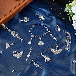 Skull Alloy Replacement Zipper Sliders&nbsp;HJEW-FH00006