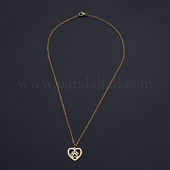 201 Stainless Steel Pendant Necklaces&nbsp;NJEW-S105-JN581-40-2