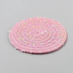 Handmade Knitting Cotton Cloth Fabric Coaster&nbsp;AJEW-WH20067-004A