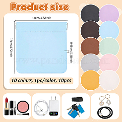 10Pcs 10 Colors Imitation Leather Shrapnel Change Purse&nbsp;ABAG-PB0001-02