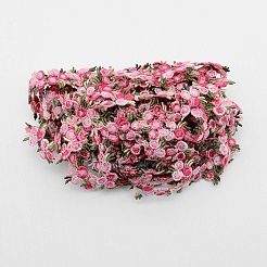 Flower Polyester Trim Ribbon&nbsp;X-OCOR-WH0057-18D