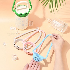 4Pcs 4 Colors Silicone Braided Cord Water Bottle Handle Strap&nbsp;DIY-CJ0002-63