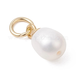 Natural Cultured Freshwater Pearl Rice Charms&nbsp;PALLOY-JF04830