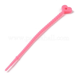 Heart Shape Silicone Cable Zip Ties&nbsp;AJEW-C034-02