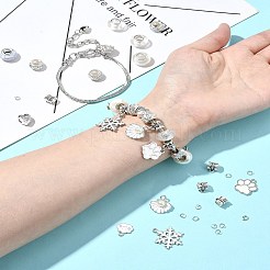 DIY Brass & Alloy European Style Bracelets Making Kits&nbsp;DIY-FS0007-22