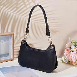 Black Microfiber Imitation Leather Bag Handles&nbsp;WH0816-033LG