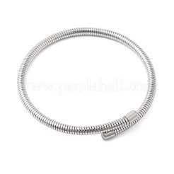 304 Stainless Steel Spring Bangles for Women&nbsp;BJEW-Z086-01P-01