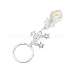 3Pcs 3 Styles Glass Angel Pendant Keychains&nbsp;KEYC-JKC00921