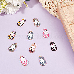 48Pcs 6 Styles Alloy Enamel Pendants&nbsp;ENAM-DR0001-05