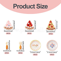 42Pcs 7 Styles Printed Opaque Resin Cabochons&nbsp;RESI-TA0005-27