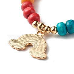 Cute Rainbow Alloy Enamel Charm Bracelet for Kid&nbsp;BJEW-JB06779
