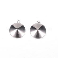 Tarnish Resistant 201 Stainless Steel Pendant Rhinestone Settings&nbsp;STAS-N0014-04P