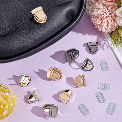 12Pcs 3 Colors Iron Bag Tuck Clasps&nbsp;PURS-NB0001-01