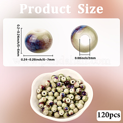 120Pcs Handmade Porcelain Beads&nbsp;PORC-LT0001-13B