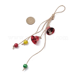Iron Christmas Bell Pendant Decorations&nbsp;HJEW-JM03760-02