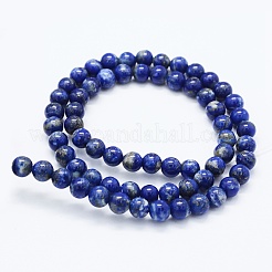 Natural Lapis Lazuli Beads Strands&nbsp;G-F561-6mm-G