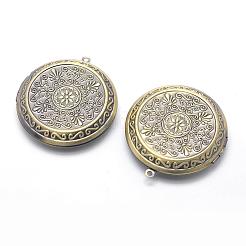 Brass Locket Pendants&nbsp;KK-F717-21AB-NR