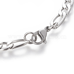 Tarnish Resistant 304 Stainless Steel Figaro Chain Bracelets&nbsp;BJEW-E369-11P