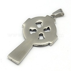 Fashionable Retro 304 Stainless Steel Cross with Ring Pendants&nbsp;STAS-L017-82
